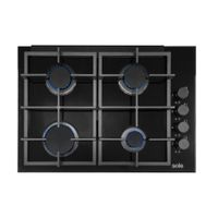 Cocina Encimera Sole Vidrio Templado a Gas 4 Quemadores Compacta