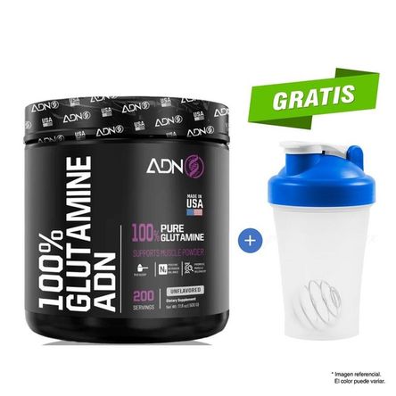 ADN Nutrition Glutamina 100% 500 gr + Shaker