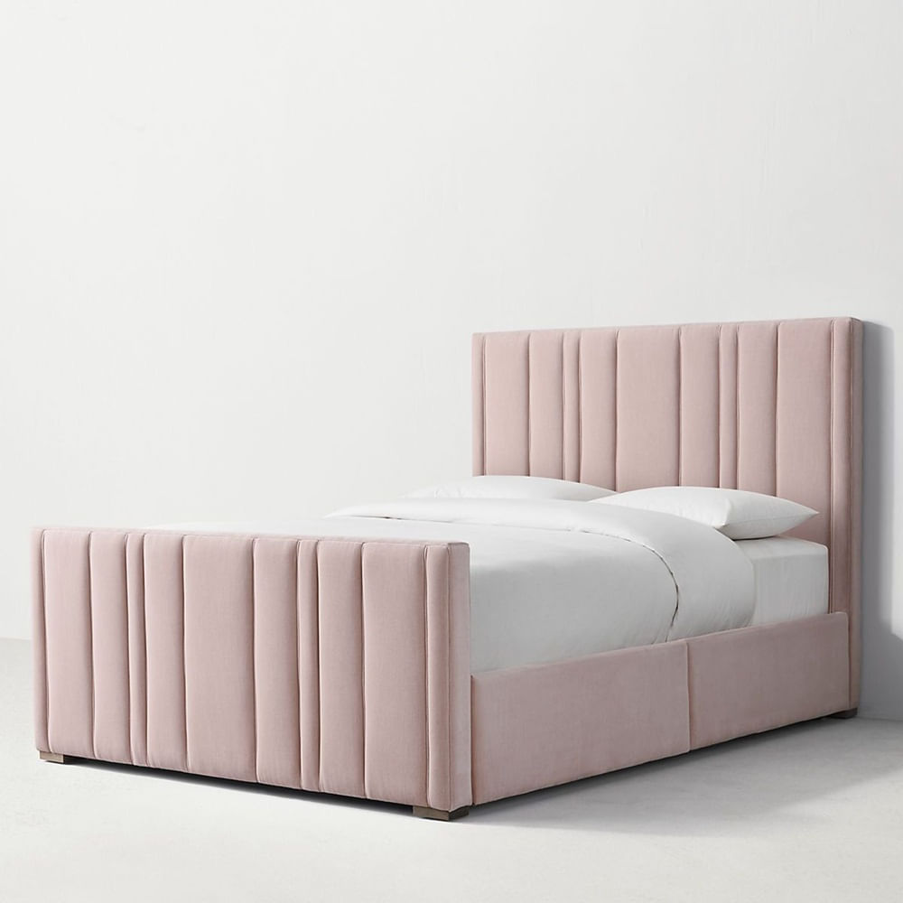 CAMA BOX TARIMA ROSA 2 PLAZAS