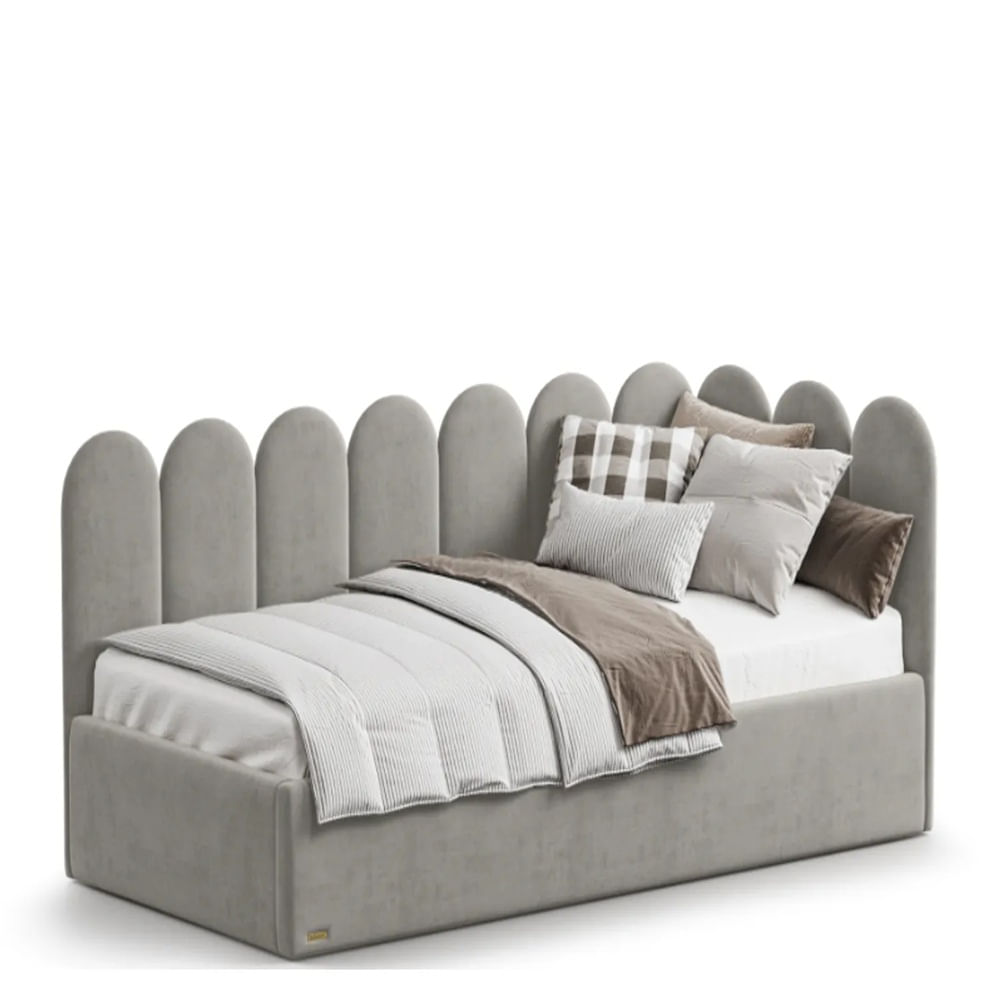 CAMA BOX TARIMA INFANTIL PLOMO 1.5 PLAZAS