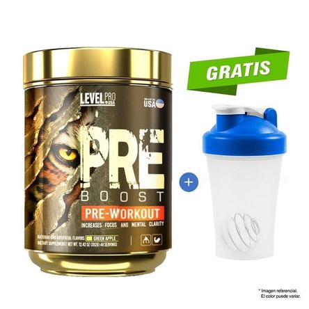 PRE BOOST 352 GR FRUIT PUNCH LEVEL PRO Pre entreno + Shaker