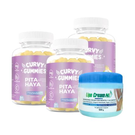 Suplemento Pitahaya 3 Uni + Crema Quemador Azul Lipo Cream