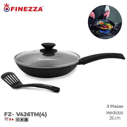 Sarten Finezza Ultragranito C/Tapa de 26 cm FZ-V426TM Sarten Finezza Ultragranito C/Tapa de 26 cm FZ-V426TM