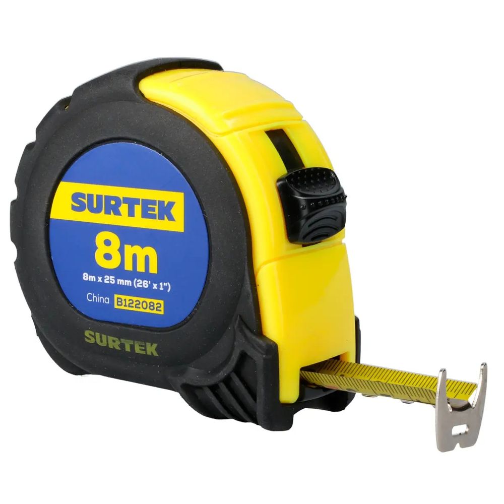 Flexómetro Anti-Impacto 8 mts 1 Surtek Surtb122082 Flexómetro Anti-Impacto 8 mts 1 Surtek Surtb122082