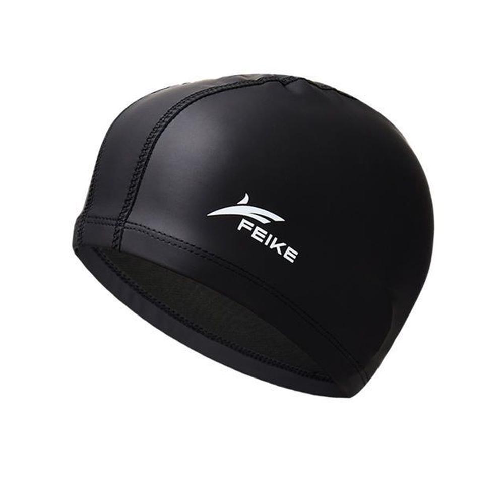 Gorro para Natacion de PU elastico negro Gorro para Natacion de PU elastico negro