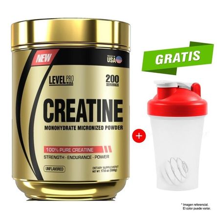 CREATINE 500 GR LEVEL PRO CREATINA MONOHIDRATADA MICRONIZADA