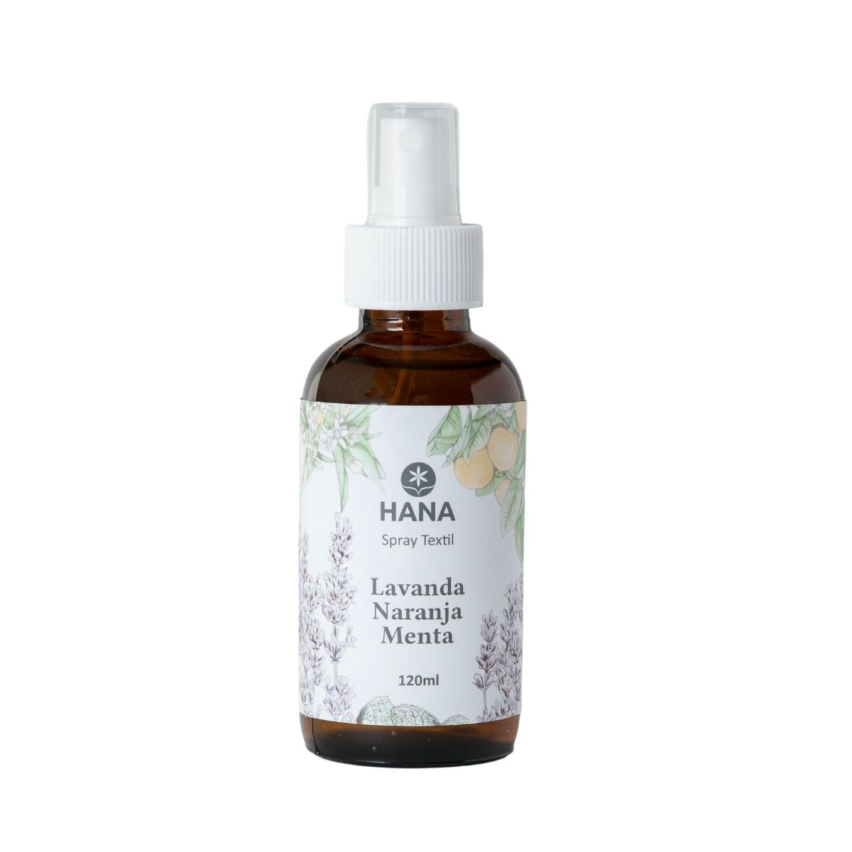 Spray Textil  Hana Salud de Lavanda, Naranja y Menta x120 ml
