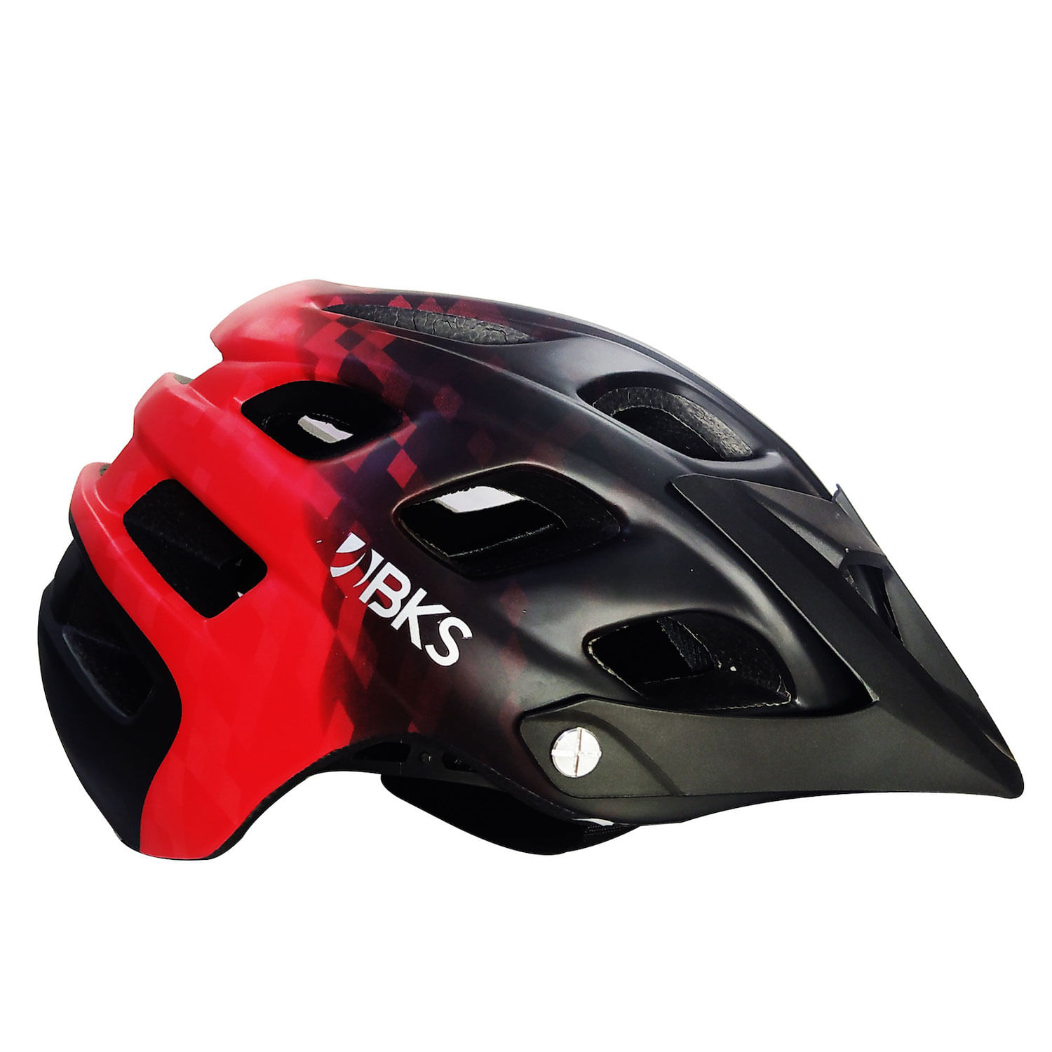 Casco De Bicicleta BKS Para Adultos MTB Talla M Negro y Rojo