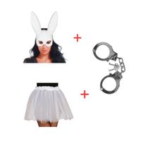 Disfraz Chic Blanco Brillante con Accesorios Estándar