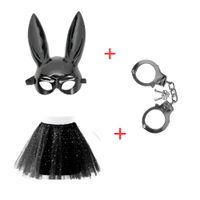 Disfraz Chic Negro Brillante con Accesorios Estándar