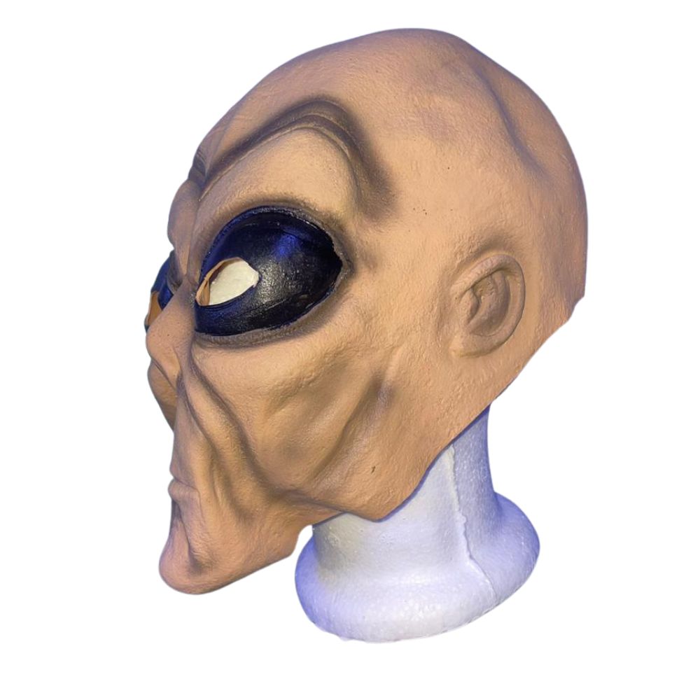 Máscara De Halloween De Alienígena De Látex, Cubre Toda La Cabeza, Diseño Realista Y Texturizado Para Adultos