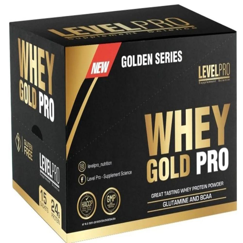 Level Pro Whey Gold Pro Caja 15 unid Rich Chocolate | Promart.pe - Promart