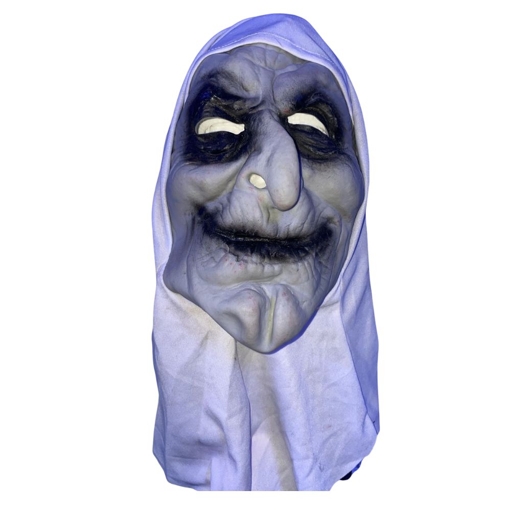 Máscara de Látex Bruja con tul Halloween Máscara de Látex Bruja con tul Halloween