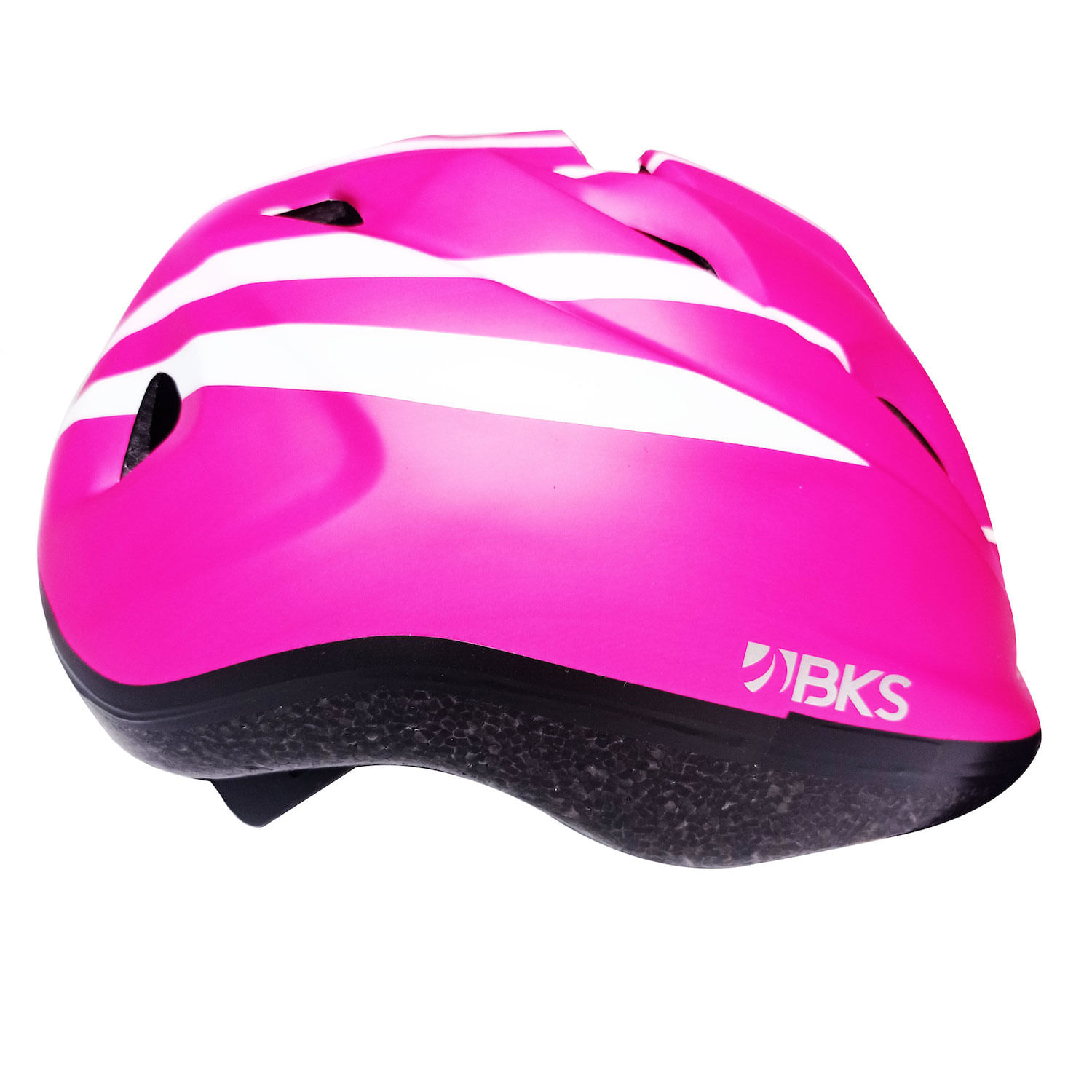 Casco de Bicicletas BKS Niñas Talla S Fucsia y Blanco
