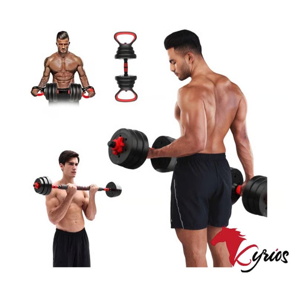 Set De Mancuerna De 20 KG Convertible 3 En 1