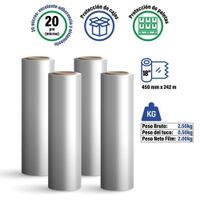 Stretch Film 18"" x 20 Micras x 242 mt Caja x 4