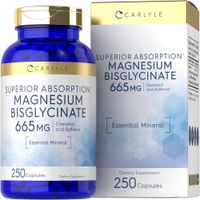 Bisglicinato De Magnesio 665 Mg Carlyle 250 Capsulas