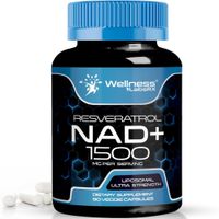 Liposomal Nad+ Resveratrol 1500 Mg Wellness 90 capsulas