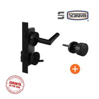 Cerradura de embutir principal 960RR negro manilla DERECHA