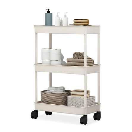 Carrito Organizador Estante 3 Niveles con Ruedas para Ba&ntilde;o B23
