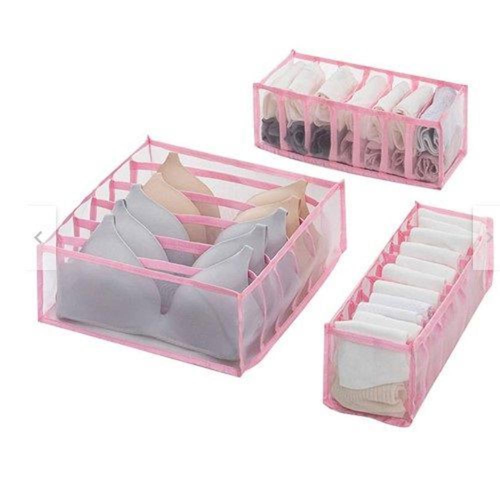 Set de Organizadores de Ropa Interior Rosa