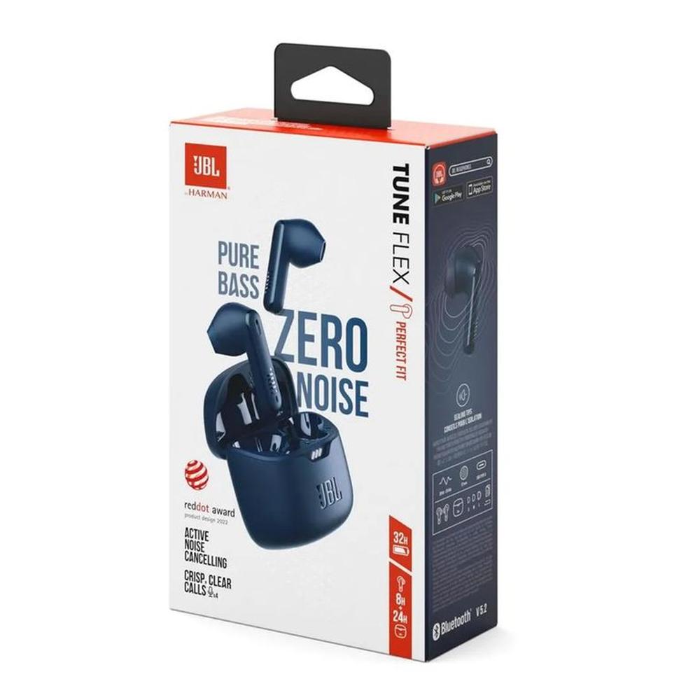Audifonos JBL Tune Flex Azul con Cancelación de Ruido