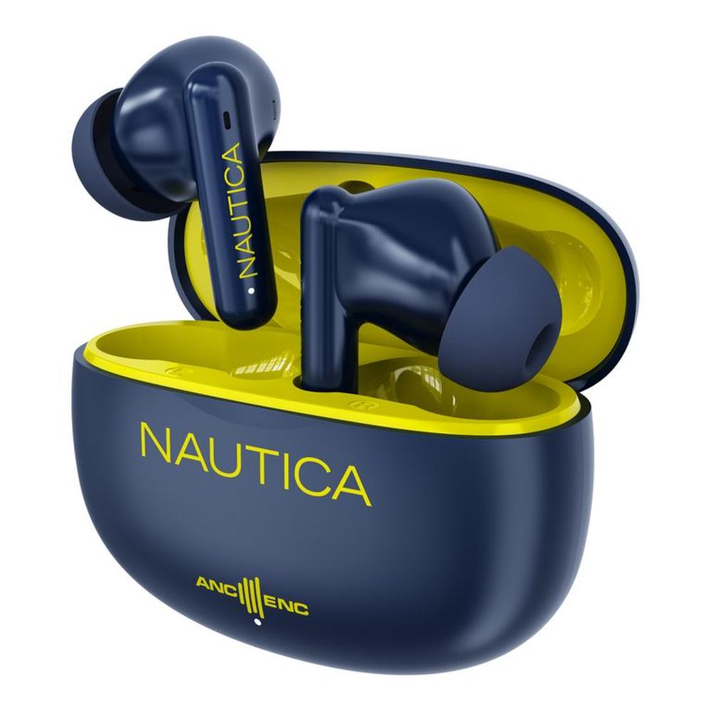 Audífonos inalámbricos Nautica Noise Cancelling ANC y ENC T680 Amarillo-Navy