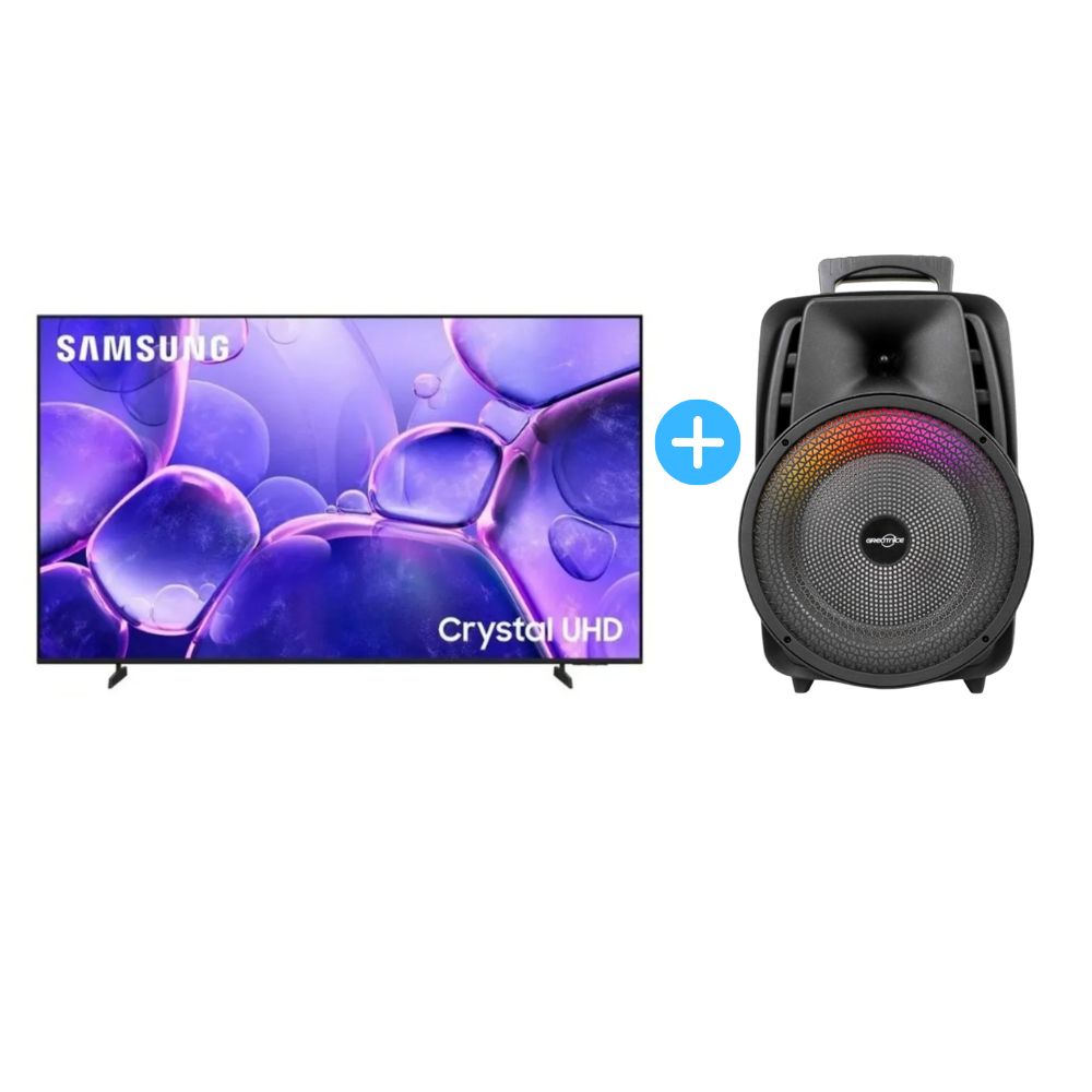 Combo Televisor 55 Crystal UHD Smart TV Samsung UN55U8000 + Parlante Wireless Speaker GTS-2047 Negro