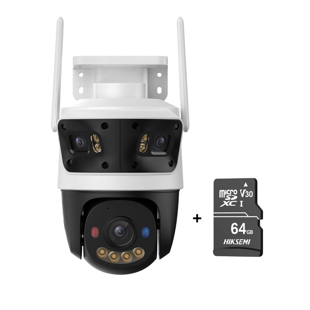Cámara Seguridad WiFi Imou Cruiser Triple 11MP + Micro SD 64GB 360° Exterior Visión Nocturna Color