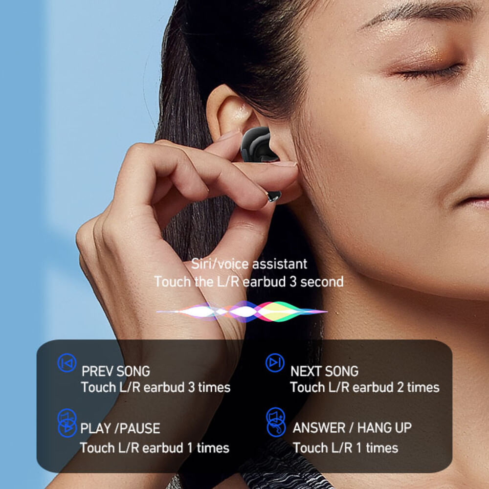 AUDIFONOS INALÁMBRICOS DE MEDIA OREJA GIRATORIA BT V51 BW74-BK BWOO