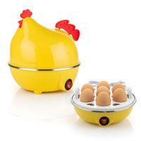 Hervidor Eléctrico de Huevos al Vapor Forma de Gallina 7 Huevos Amarillo