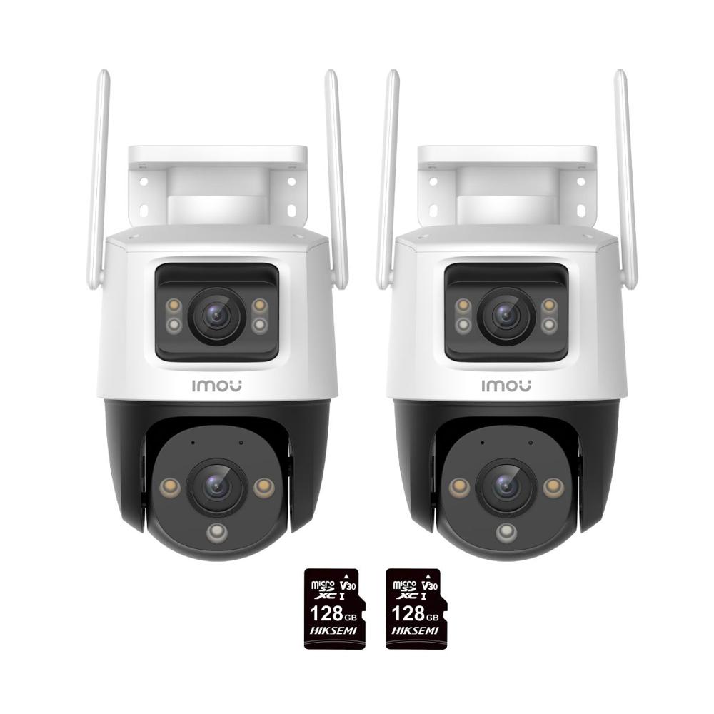 Kit de 2 Cámara Seguridad WiFi Imou Cruiser Dual 8MP + Micro SD 128GB 360° Exterior