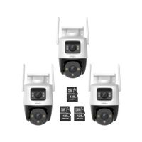 Kit 3 Cámara Seguridad WiFi Imou Cruiser Dual 10MP + Micro SD 128GB 360° Exterior