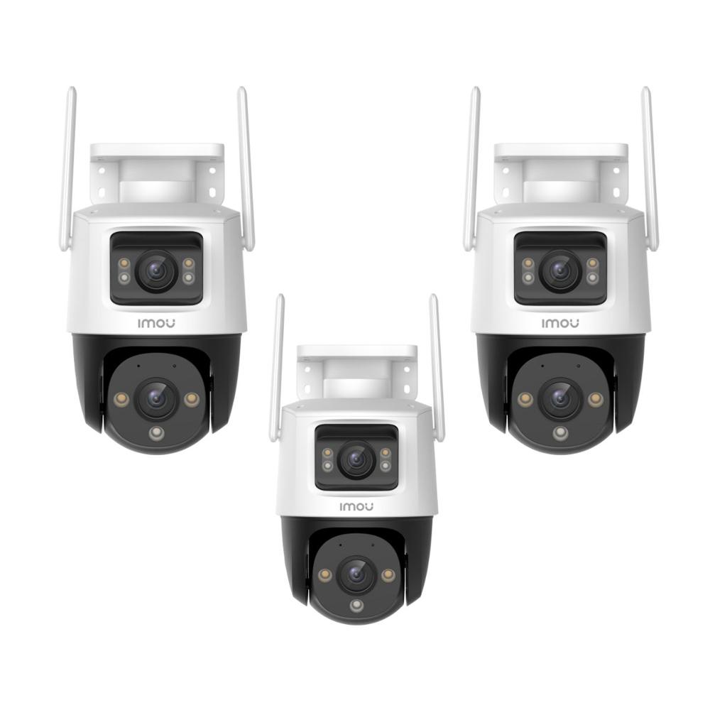 Kit de 3 Cámara de Seguridad WiFi Imou Cruiser Dual 8MP 360° Exterior Visión Nocturna