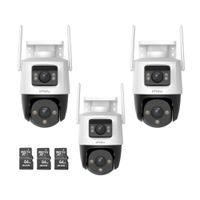 Kit de 3 Cámara Seguridad WiFi Imou Cruiser Dual 8MP + Micro SD 64GB 360° Exterior