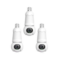 Kit 3 Cámaras de Seguridad WiFi Imou Bulb 2K 3MP Tipo Foco PT 360° Visión Nocturna