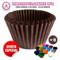 Pirotin a la Grasa Horneable Marrón Número 8 para Repostería 1000 unidades