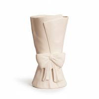 Florero Panadecor Crema con Lazo 245CM Porcelana