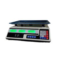 Balanza Digital para Bodega 40 Kg Doble Pantalla Teclado de Goma