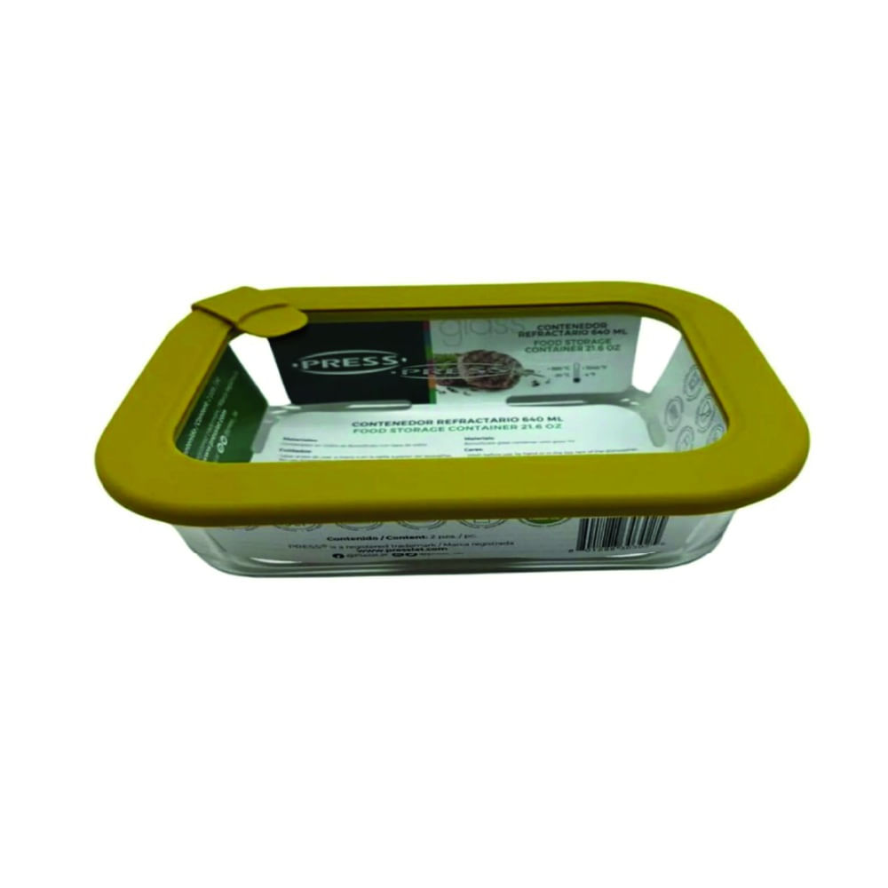 Refractario con tapa de vidrio y valvula 1050ML LINEA CLASSIC PRESS