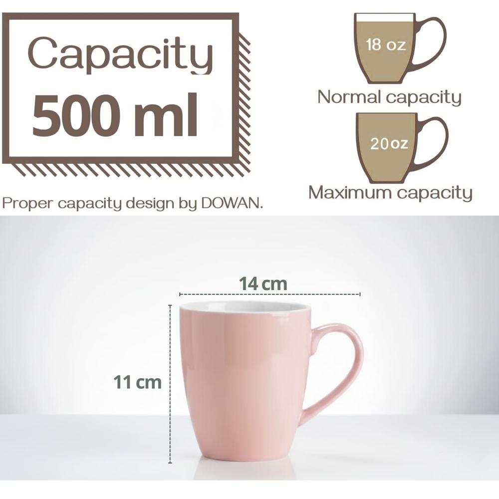 Set de Tazas con Fondo Blanco 500 Ml x6 Pzs Color Rosa | Promart.pe ...