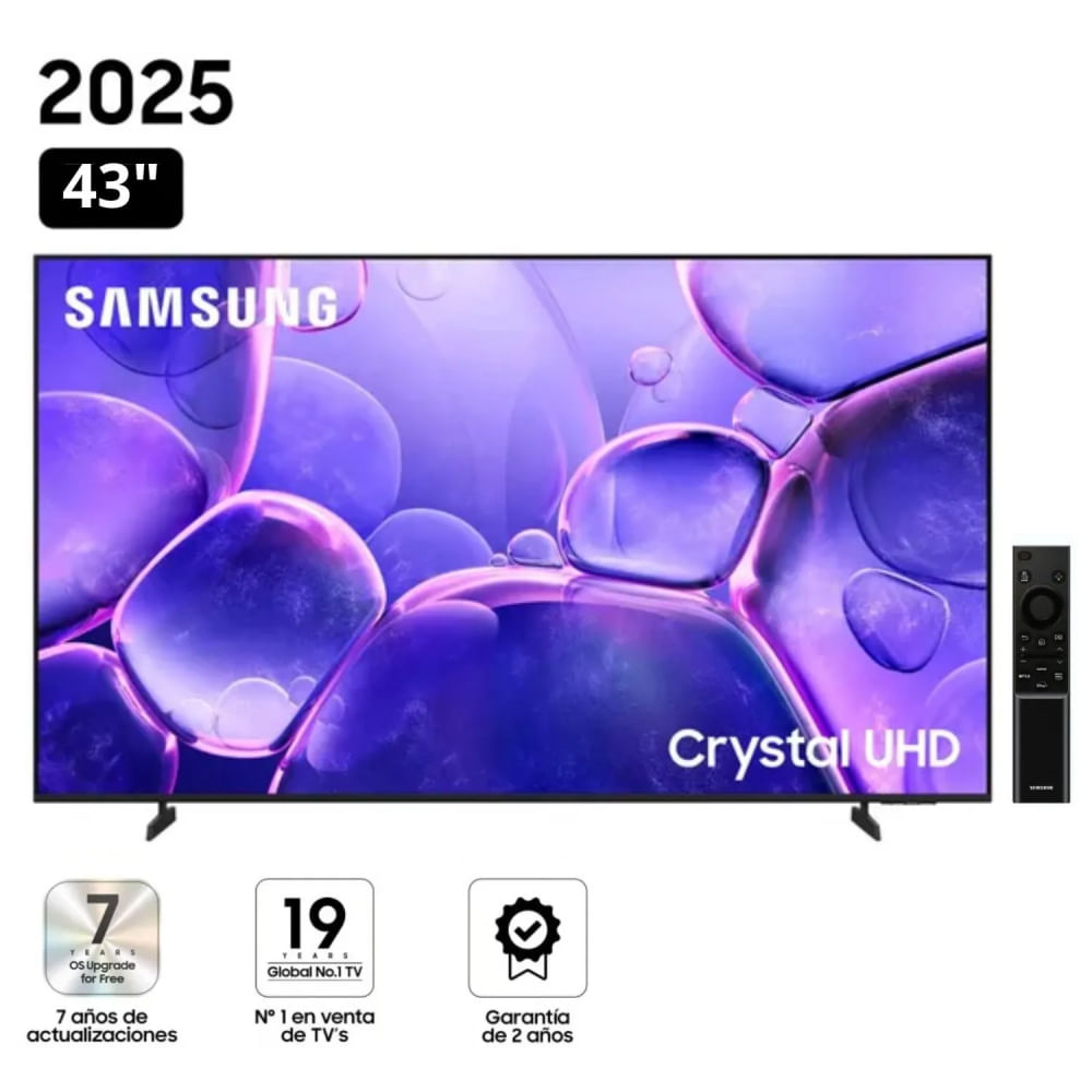 Televisor Samsung Smart TV 43 Crystal 4K UHD UN43U8000FGXPE