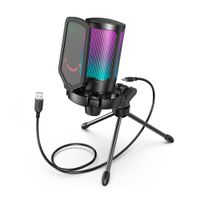 MICROFONO GAMING FIFINE A6V AMPLIGAME-RGB-CONDENSADOR-BLACK