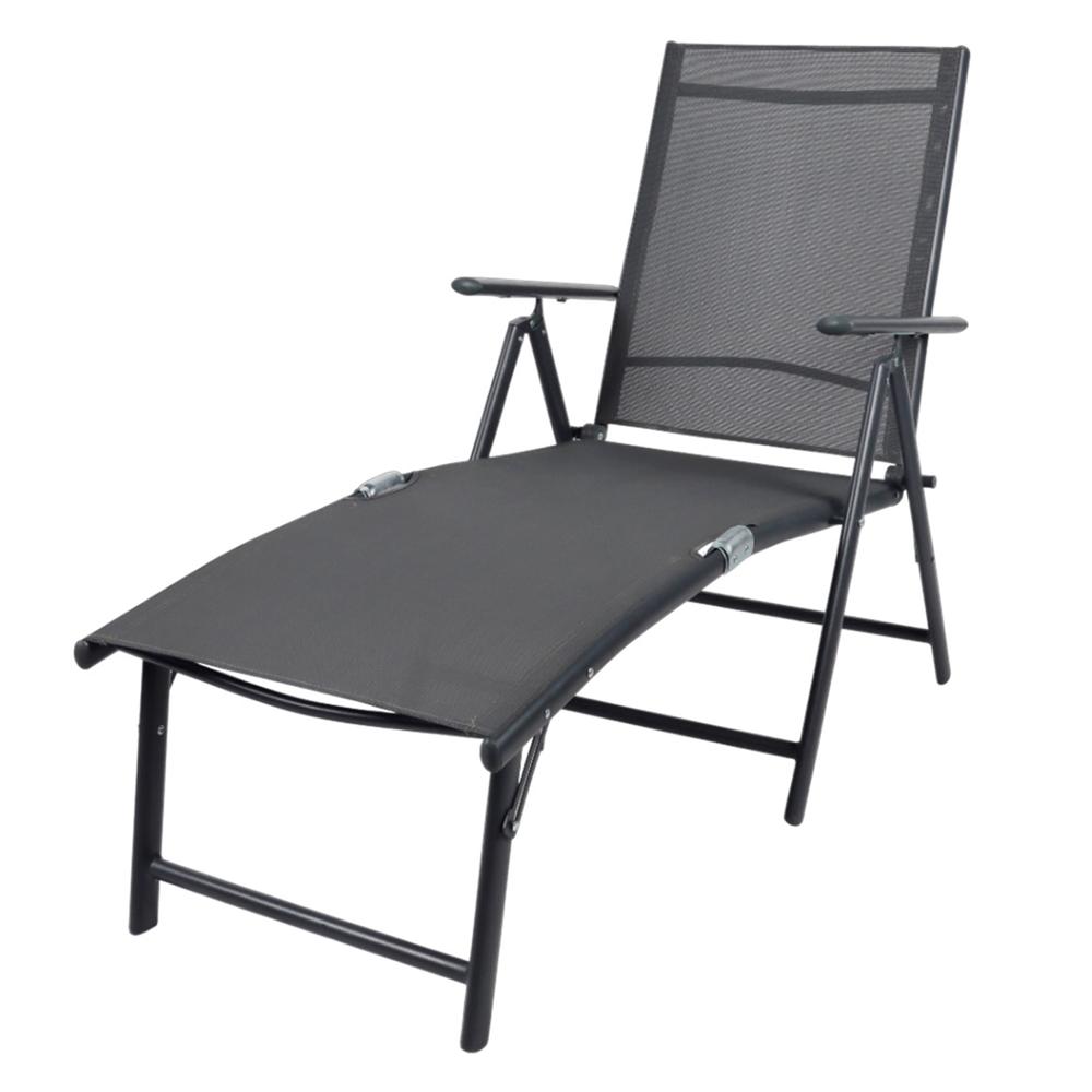 Reposera Aluminio Plegable Gris