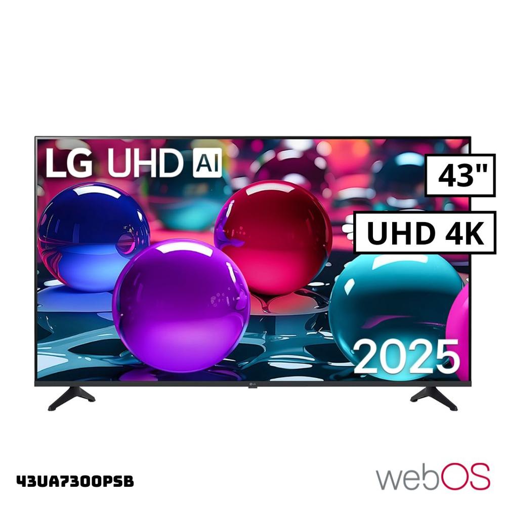 TELEVISOR LG 43 SMART TV THINQ AI WEBOS HUB 4K UHD LED 2025 43UA7300PSB