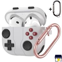 Case funda de silicona para Airpods 4 Gen - Gris Rojo