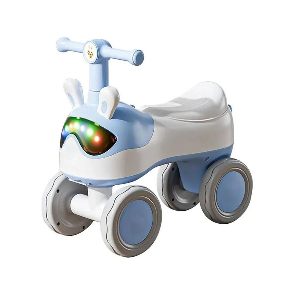 Triciclo Moto Buggy Para Niños Infantil Música Luz 4 Llantas Celeste