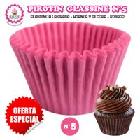 Pirotin a la Grasa Horneable Rosado Número 5 para Repostería 1000 unidades