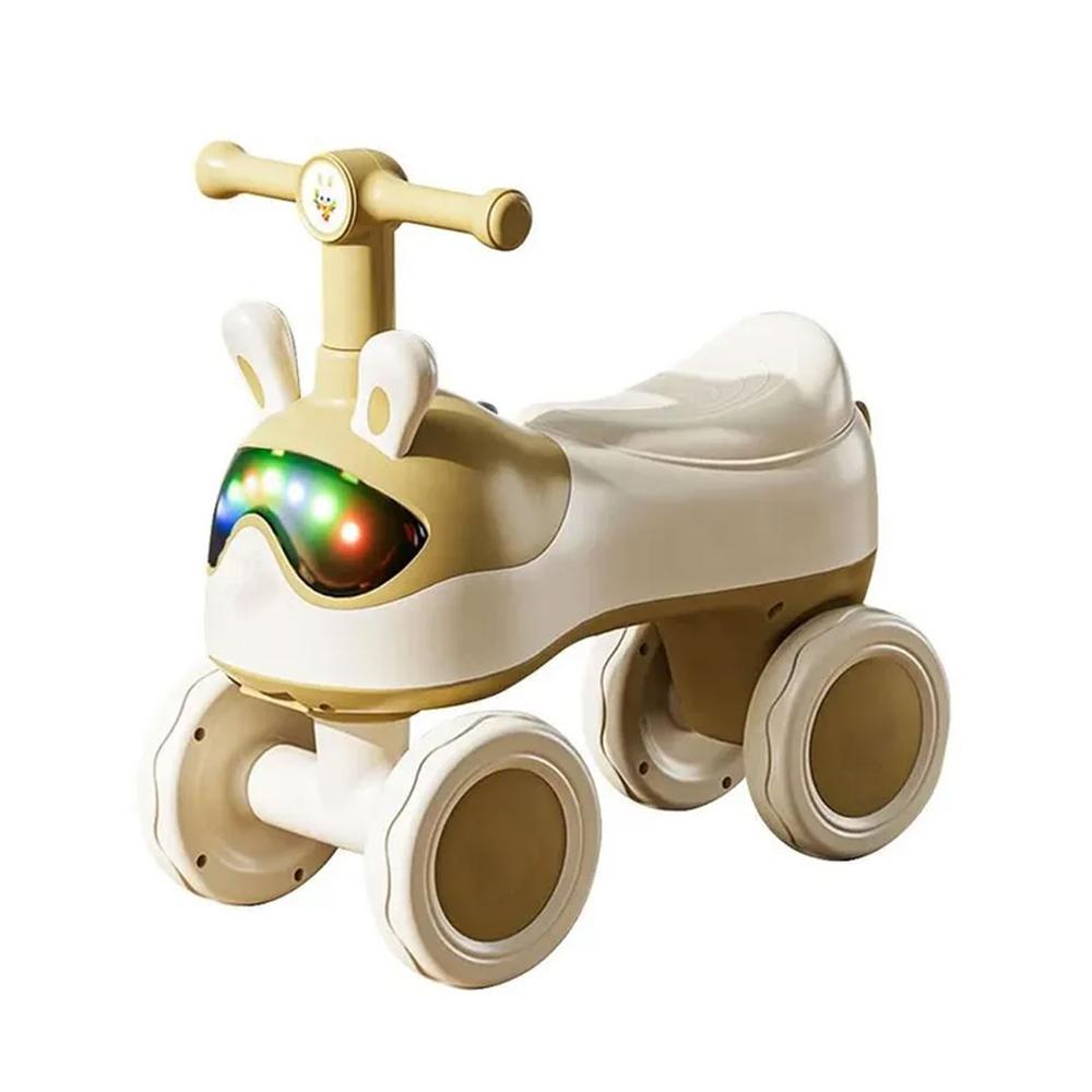 Triciclo Moto Buggy Para Niños Infantil Música Luz 4 Llantas Marrón