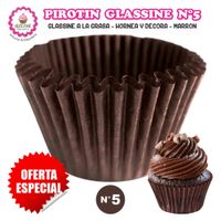 Pirotin a la Grasa Horneable Marrón Número 5 para Repostería 1000 unidades
